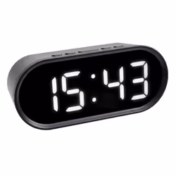 TFA-Dostmann 60.010601, Réveil numérique, Ovale, Noir, Plastique, 0 - 50 °C, F, °C