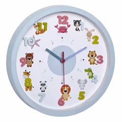 TFA-Dostmann 60.3051, Mur, Quartz clock, Cercle, Bleu, Vert, Rose, Plastique, Enfants