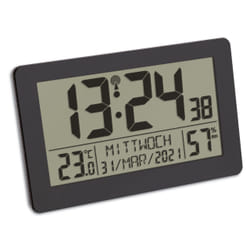 TFA-Dostmann 60.2557.01 réveille-matin Réveil numérique Noir