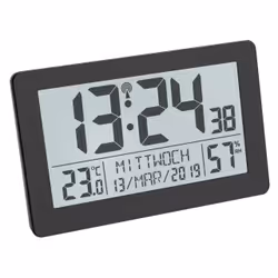 TFA-Dostmann 60.2557.01 réveille-matin Réveil numérique Noir