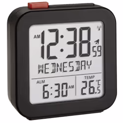 TFA-Dostmann 60.010616 réveille-matin Réveil numérique Noir