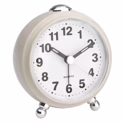 TFA-Dostmann 60.1030.09, Réveil à quartz, Rond, Beige, Plastique, Analogique, Batterie