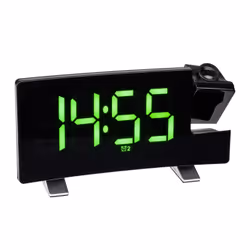 TFA-Dostmann 60.010621, Réveil numérique, Rectangle, Noir, Plastique, Temps, LED