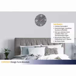 TFA-Dostmann 60.3536.15 wall/table clock Rond Gris, Blanc