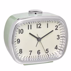 TFA-Dostmann 60.1032.04, Réveil à quartz, Rectangle, Couleur menthe, Argent, Plastique, Analogique, Batterie