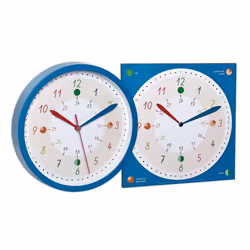 TFA-Dostmann Tick & Tack, Mur, Quartz clock, Rond, Bleu, Blanc, Plastique, Verre