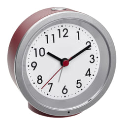 TFA-Dostmann 60.010671 réveille-matin Réveil à quartz Rouge, Argent