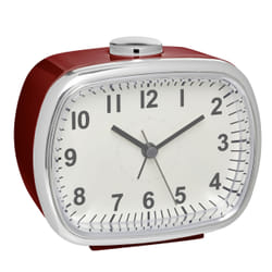 TFA-Dostmann 60.1032.05 réveille-matin Réveil à quartz Rouge, Argent