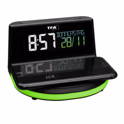 TFA-Dostmann Digitalwecker schwarz Réveil numérique Noir, Blanc