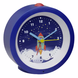 TFA-Dostmann 60.1033.06, Réveil à quartz, Rond, Bleu, Plastique, 12h, Sonnette