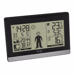 TFA-Dostmann Weather Boy Noir LCD Batterie