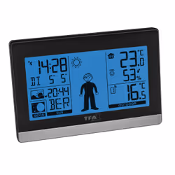 TFA-Dostmann Weather Boy Noir LCD Batterie