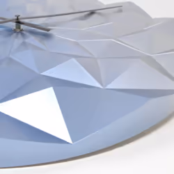 TFA-Dostmann DIAMOND Horloge à quartz Rond Bleu