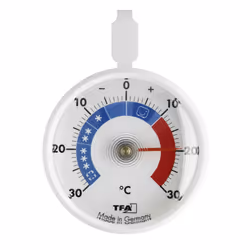 TFA-Dostmann 14.4006, Thermomètre mécanique, Intérieure, Blanc, Plastique, Mur, Rond