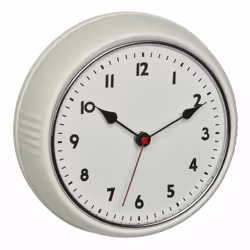 TFA-Dostmann 60.3541.09, Mur, Horloge mécanique, Cercle, Beige, Métal, Plastique, Rétro