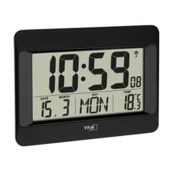 TFA-Dostmann 60.4519.01 réveille-matin Réveil numérique Noir