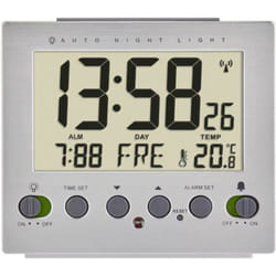 Tfa Dostmann - 60.2561.55 radiopiloté(e) Réveil argent Heures de réveil 1