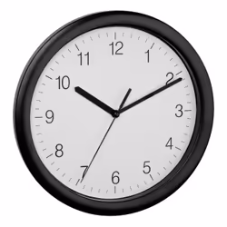 TFA-Dostmann 60.3064.01, Mur, Quartz clock, Rond, Noir, Plastique, AA