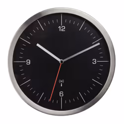 TFA-Dostmann 60.3544.01 Horloge murale et de table Horloge radio-pilotée Rond Acier inoxydable