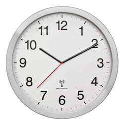 TFA-Dostmann 60.3545.02 Horloge murale et de table Horloge analogique Rond Aluminium, Blanc