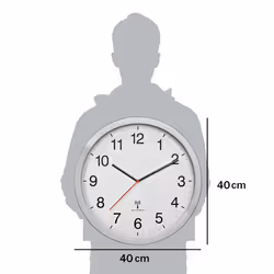 TFA-Dostmann 60.3545.02 Horloge murale et de table Horloge analogique Rond Aluminium, Blanc