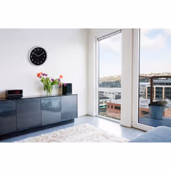 TFA-Dostmann 60.3545.01 Horloge murale et de table Horloge analogique Rond Aluminium, Noir