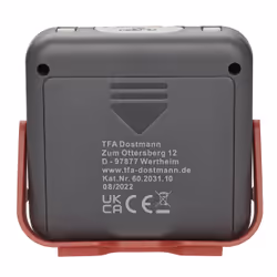 TFA-Dostmann 60.2031.10 réveille-matin Réveil numérique Gris, Rouge - Vue supplémentaire 7