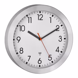 TFA-Dostmann 60.3546.02, Mur, Quartz clock, Rond, Aluminium, Blanc, Aluminium, Verre