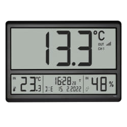 TFA-Dostmann 60.4523.01 réveille-matin Réveil numérique Noir