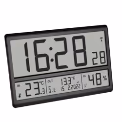 TFA-Dostmann 60.4523.01 réveille-matin Réveil numérique Noir