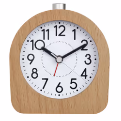 TFA-Dostmann 60.1038.05, Réveil à quartz, Rond, Hêtre, Hêtraie, Plastique, 12h, Analogique
