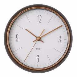 TFA-Dostmann 60.3547.10, Mur, Horloge atomique, Rond, Gris, Métal, Verre