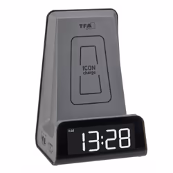 TFA-Dostmann 60.2033.10, Réveil numérique, Anthracite, Plastique, 12/24h, 10 W, unisexe