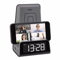 TFA-Dostmann 60.2033.10 réveille-matin Réveil numérique Anthracite - Vue supplémentaire 4