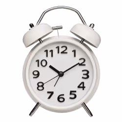 TFA-Dostmann 60.1040.02, Réveil à quartz, Rond, Blanc, Verre, Métal, Plastique, 12h, unisexe