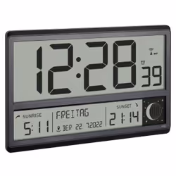 TFA-Dostmann 60.4524.01 réveille-matin Réveil numérique Noir