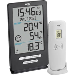 Tfa Dostmann - Funk-Thermometer xena home Thermomètre numérique radiopiloté anthracite 30.3074.10 R053592