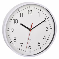 TFA-Dostmann 60.3550.02, Mur, Horloge analogique, Rond, Blanc, Plastique, Verre