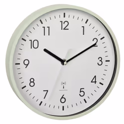 TFA-Dostmann 60.3550.04, Mur, Horloge analogique, Rond, Couleur menthe, Plastique, Verre