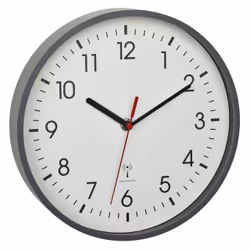 TFA-Dostmann 60.3550.10, Mur, Horloge analogique, Rond, Gris, Plastique, Verre