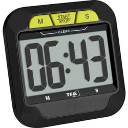 Tfa Dostmann - Digitaler Timer und Stoppuhr mit großen Ziffern Minuteur noir numérique