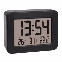 TFA-Dostmann 60.2044.01, Réveil à quartz, Rectangle, Noir, Intérieure, Adult/Child, Garçon/Fille