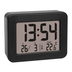 TFA-Dostmann 60.2044.01 réveille-matin Réveil à quartz Noir