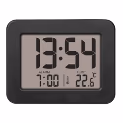 TFA-Dostmann 60.2044.01 réveille-matin Réveil à quartz Noir