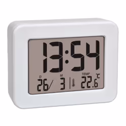 TFA-Dostmann 60.2044.02, Réveil à quartz, Rectangle, Blanc, Intérieure, Adult/Child, Garçon/Fille
