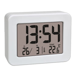 TFA-Dostmann 60.2044.02 réveille-matin Réveil à quartz Blanc