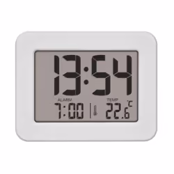 TFA-Dostmann 60.2044.02 réveille-matin Réveil à quartz Blanc
