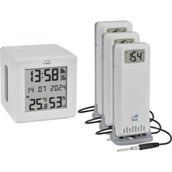 TFA.me Starter Set wlan Gateway ID-01 mit 3 Sendern ID-A3 Thermomètre numérique radiopiloté blanc 35.8104. - Tfa Dostmann