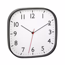 TFA-Dostmann 60.3076.01, Mur, Horloge à quartz, Rectangle, Noir, Plastique, Verre