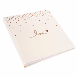 Goldbuch Raining Hearts album photo et protège-page Beige 60 feuilles Reliure à l'anglaise